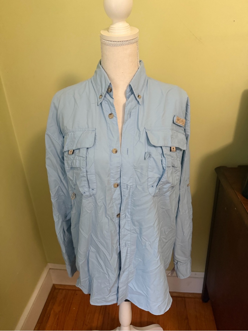 Light Blue Colombia Fishing Utility Shirt